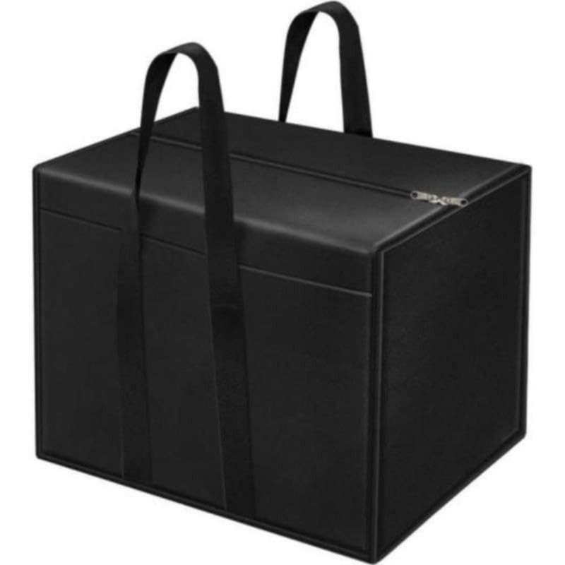 Craft Bazar Moisture-Proof Foldable Blanket Storage Bag with Zipper & Handle | Multi-Purpose Clothing, Toy & Stationery Organizer | Large Fabric Storage for Home, Closet & Travel (Black, Set of 1)-image-30