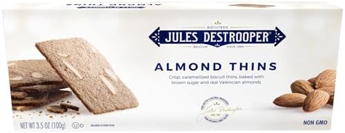 Jules Destrooper Almond Thins, Caramelized Almond Cookies, Kosher - 3.5 Oz