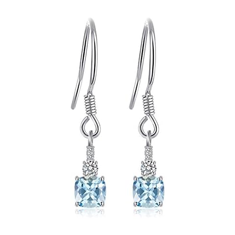 JewelryPalace Pendientes Colgantes Topacio Azul Cielo Cover