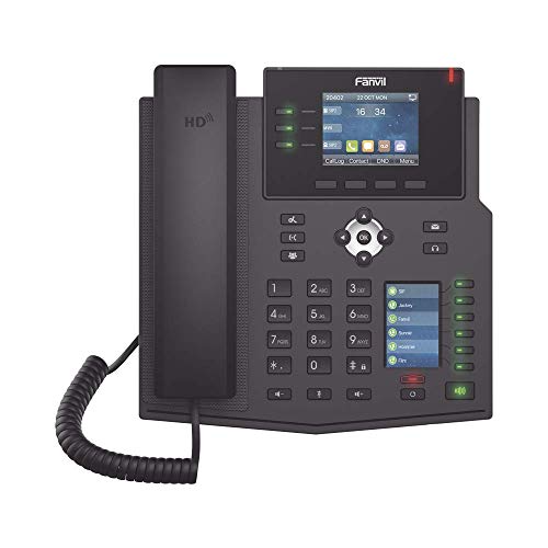 Fanvil X4U Teléfono alámbrico con pantalla LCD dual color miniatura 1