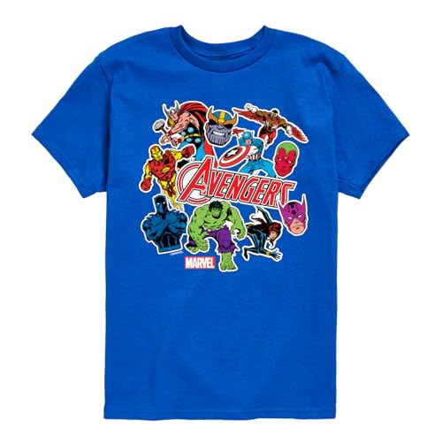 Marvel The Avengers - Stickers Style - Toddler and Youth Short Sleeve Graphic T-Shirt