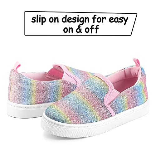 Image of K KomForme Toddler Sneakers for Girls Boys Slip On Canvas Walking Shoes | Lightweight, Comfortable