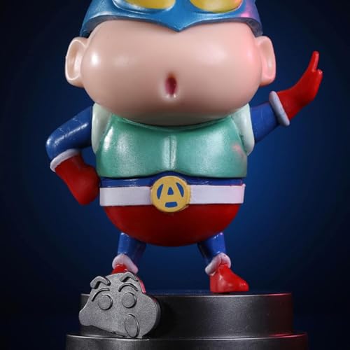 Image of FUNFOB Shinchan Action Figure Height-13cm Collectible for Anime Fans Action Kamen Toys PVC Multicolour | Shinchan Silver Stand