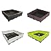 Planter Box Planter Grow Box Rectangular Planting Box Gardening Flower Bed Elevated Planter Box for Home Outdoor Garden lawn Balcony(Single row and one couplet 39*39*22*15cm-Bamboo Strips White)