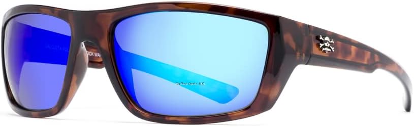 Sancho Sunglasses Tortoise Frame Blue Mirror Lens 59mm Lens