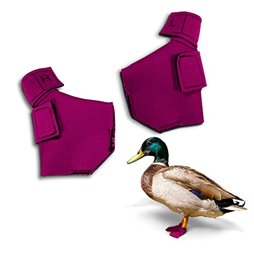 Birdy Bootie Duck Shoes for Injured Feet – Protective Neoprene Footwear for Ducks, Protective Shoes for Birds with Injured feet, Bumblefoot Relief - Large, 4.5” Max. Inside Width - Pink