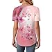 Short Sleeve Shirts for Women Summer Fashion 2025 Dressy Casual Blouses Round Neck Cute Tops Boho Floral Graphic Tees Trendy Pleated Tunic Tops for Leggings