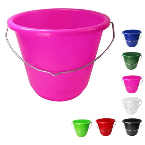 netproshop 12 Liter Eimer Groß mit Skala Lebensmittelecht Futtereimer Haushaltseimer, Farbe:Pink netproshop 12 Liter Eimer Groß mit Skala Lebensmittelecht Futtereimer Haushaltseimer, Farbe:Pink