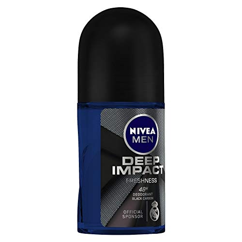 Image of Nivea MEN Deep Impact Freshness Deodorant Roll-On, for Men, 50ml (Pack of 3) & NIVEA Body Lotion for Dry Skin, Shea Smooth, with Shea Butter, For Men & Women, 400 ml
