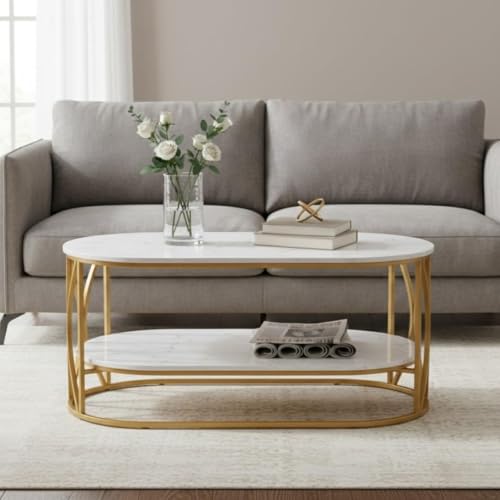 Image of Coffee Table Centre Table (White Gold, V DBL)
