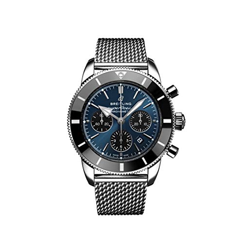 Breitling Superocean Heritage II Chronograph B01 44mm Watch Blue Dial with Black Subdials (Blackeye Blue)