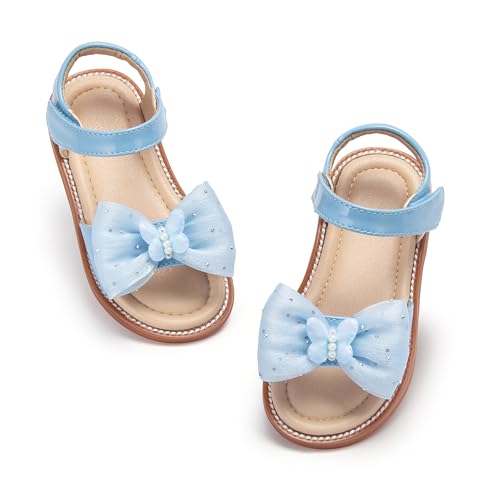 Image of Otter MOMO Girls Open Toe Princess Flat Sandals with Comfort Sole Summer Sandals