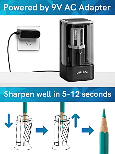 Jarlink Electric Pencil Sharpener, Auto Stop Ac Adapter Operated Sharpener For No.2/Colored Pencils(6-8Mm), Portable For School Classroom/Office/Home #TOP5
