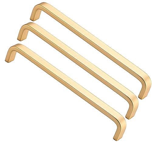 Poignées d'armoire en aluminium robustes et boutons dorés anti-corrosion pour cuisine