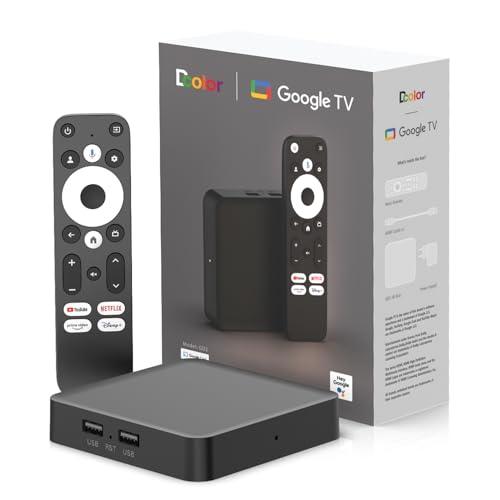DCOLOR Android TV Box,Netflix Google Certified,4K HDR10 HDR10+ Streaming Devices
