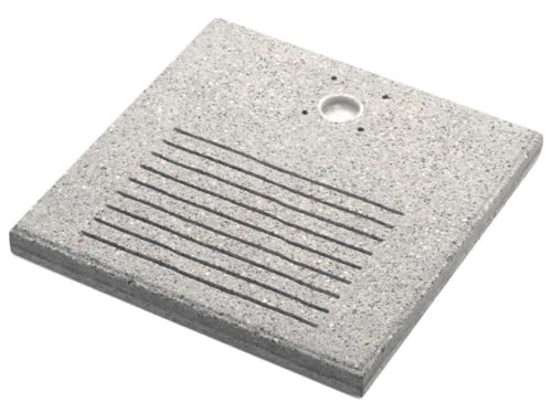Base Quadrata 40X40X4 Cm Per Fontane Con Ghiera Piccola In Cemento Belfer 42/Bse/8 Grigio