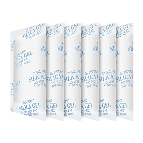 6 paquets (25 g par paquet), absorbeur d'humidité déshydratant de gel de silice, paquets déshydratants de gel de silice absorbant l'humidité pour le stockage Cover