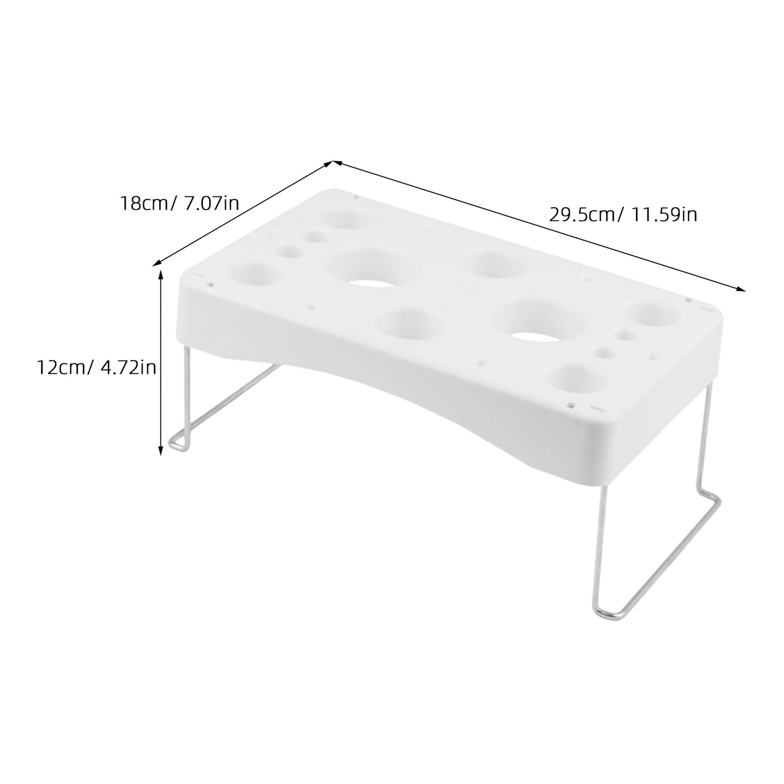 TOYANDONA 2 Piezas Soporte para Mangas Pasteleras de Plástico y Acero Inoxidable Estructura Estable y Diseño de 12 Agujeros para Repostería y Estudios de Pastelería