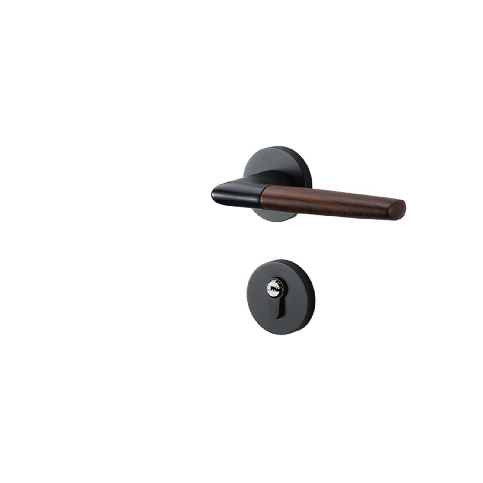 Cerradura de madera dorada con veta y manija silenciosa para puertas interiores