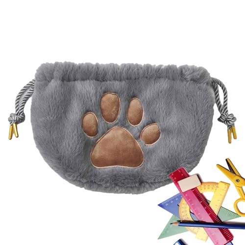 Tuxxjzm Trousse de maquillage en forme de patte de chat, trousse à cosmétiques en peluche, organisateur de produits de toilette au design unique de patte de chat, trousse pour trousse à cosmétiques – vue 9