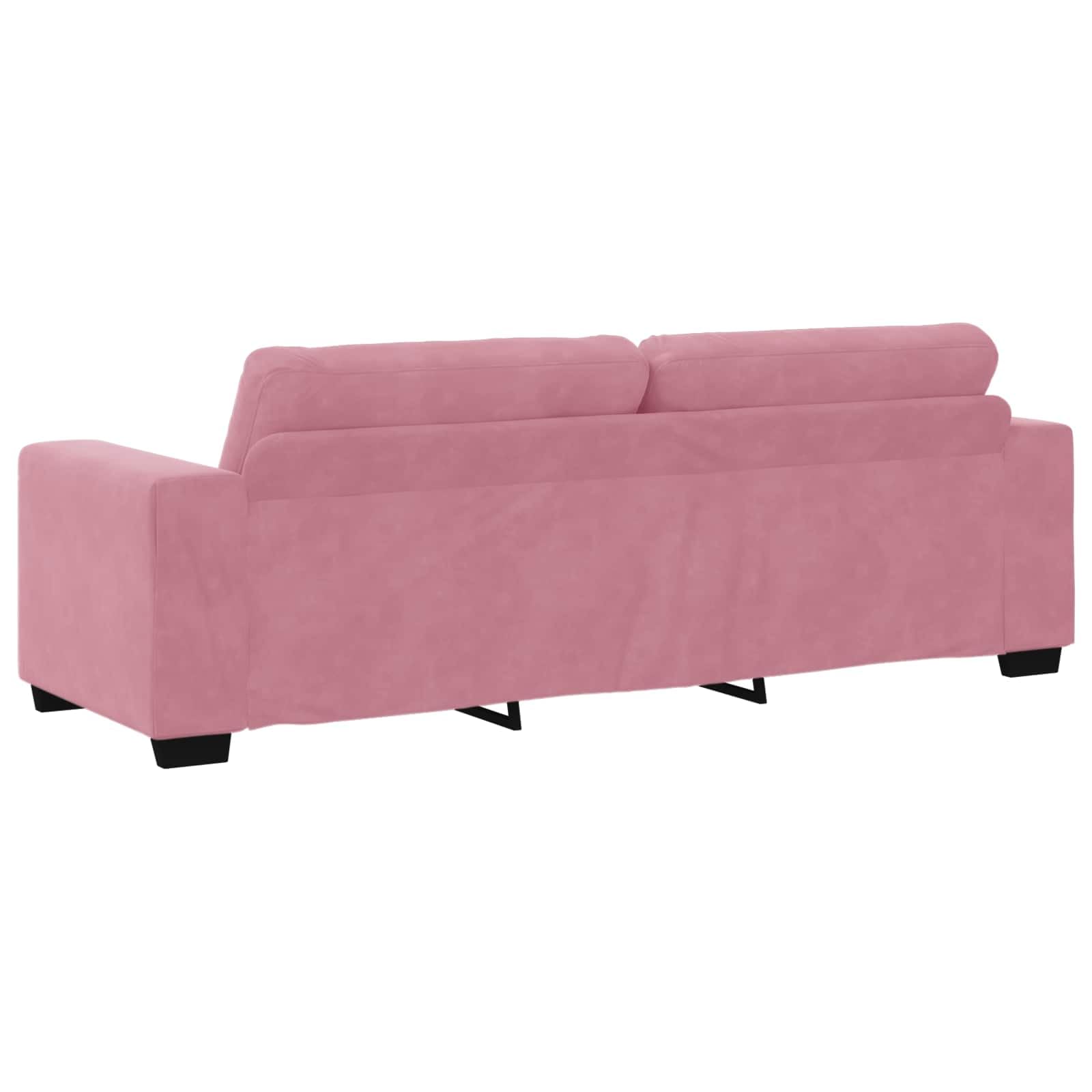 Générique Sofa 3-osobowa różowa aksamitna 180 cm