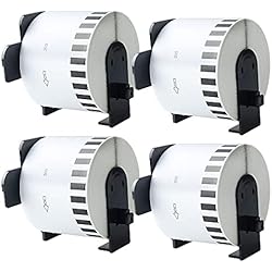 Pe810L Brother Aomya 4 unidades DK-2205 Alternativas a los Brother BRO Rollo de papel de etiquetas compatibles con con 4 carpetas de etiquetas reutilizables QL-700 QL570 QL710W QL800 QL810W QL1060N