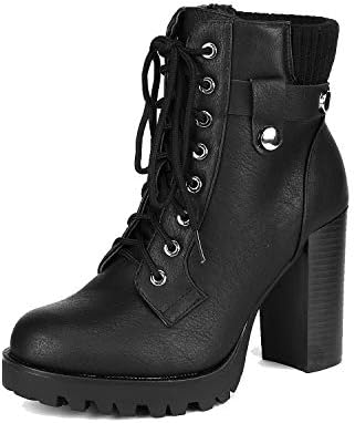 DREAM PAIRS Women's Scandl Black High Heel Ankle Bootie Size 8.5 B(M) US