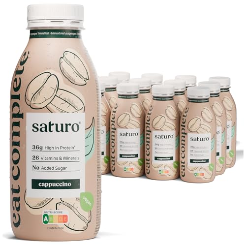 Saturo Trinknahrung Cappuccino | Astronautennahrung | 36 g Protein, zuckerfrei, 400 kcal |...