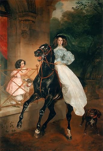 Toile Le Cavalier de Karl Pavlovich Bryulov, impression murale d'art premium
