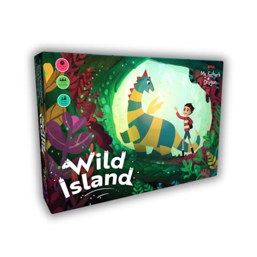 My Father's Dragon WILD ISLAND - Juego de mesa original de aventura familiar - basado en la película de NETFLIX - Divertido y atractivo juego de mesa para niños de 6 a 99 años - Hermosas ilustraciones