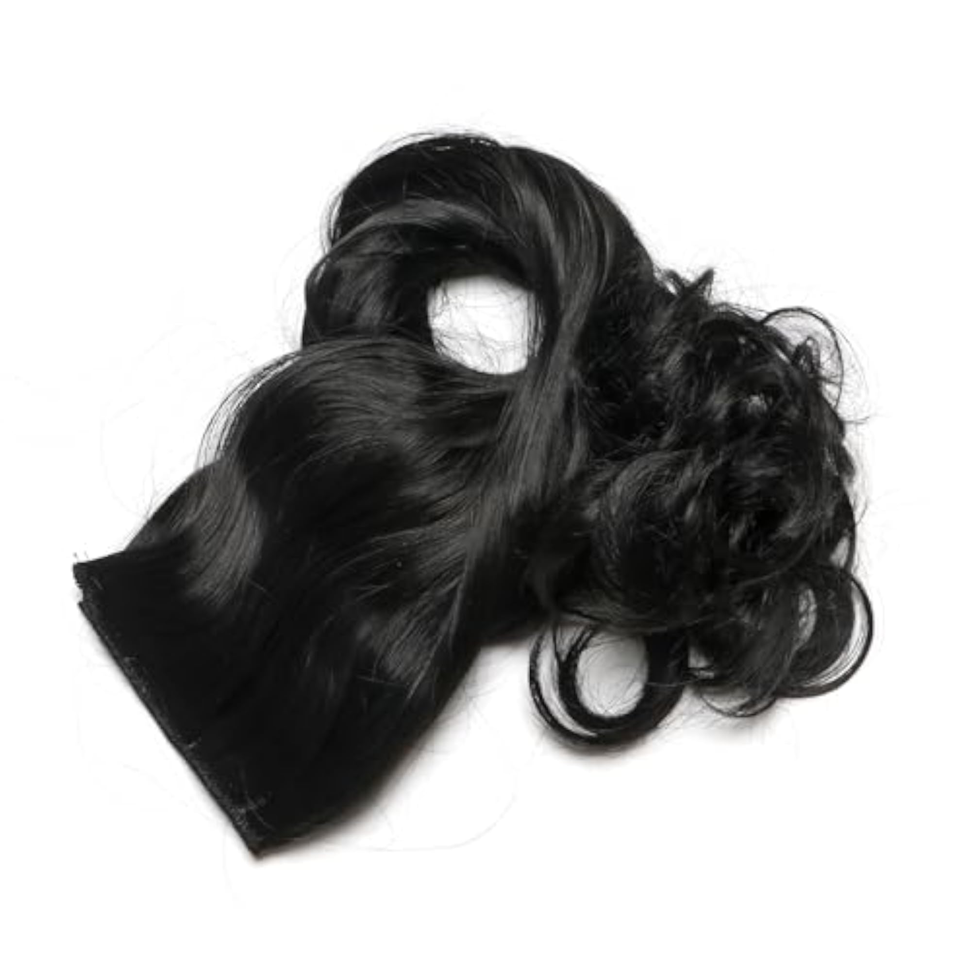 Women's Curly/Wavy Synthetic Black Hair Extension, 24 Inch