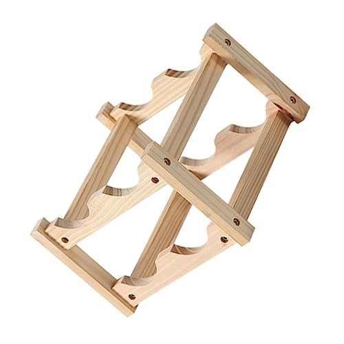 Soporte para botellas de vino de madera compacto para hogar miniatura 1