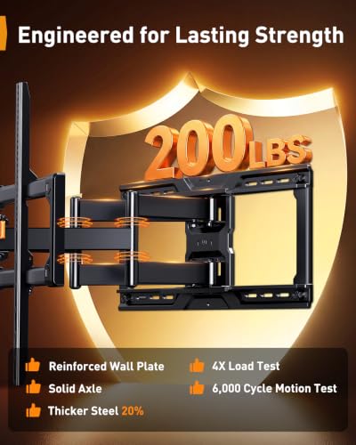 Image of Perlegear Full Motion TV Wall Mount for 42-100 Inch Large TVs up to 200 lbs