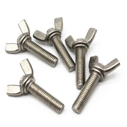 3PCS Thumb Screw M4 Butterfly Screws Wing Bolts Stainless Steel Bolt 8-35mm Length - (Thread Diameter: M4 x10mm)