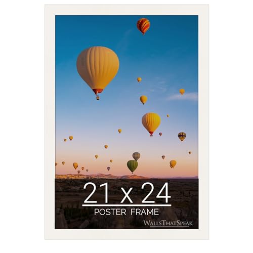 wallsthatspeak 21x24 white Picture Frame for Puzzles Posters Photos or Artwork