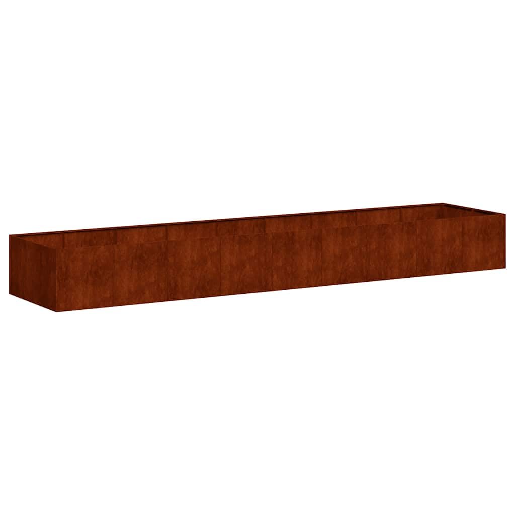 vidaXL Pflanzkübel Rostig 360x80x40 cm Wetterfester Stahl