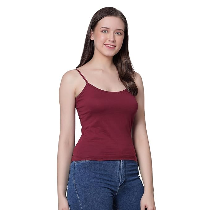 Image of Aimly Women's Cotton Regular Fit Camisole Slip Pack of 3
