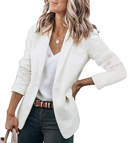 Dyhxuan Damen Blazer Elegant - Langarm Anzugjacke Aus Polyester/Elasthan