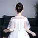 Edenshow Product image White Lace Cape Floral Bolero Cardigan Shrug Cover Up Jacket for Girls Kids Toddler Child(Size L)