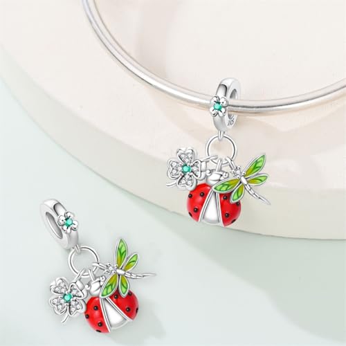 Image of 925 Sterling Silver Charms,Hypoallergenic Beads,Compatible with Pandora Bracelets and Necklaces,Women Holiday Gift Pendants