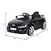 HONEY JOY Ride On Car, 12V Licensed Audi TT RS, Battery Powered Motorized Vehicle w/2.4G Remote Control, LED Lights, Horn, High/Low Speed, 4 Wheel Electric Car for Kids, Gift for Boys Girls(Black)