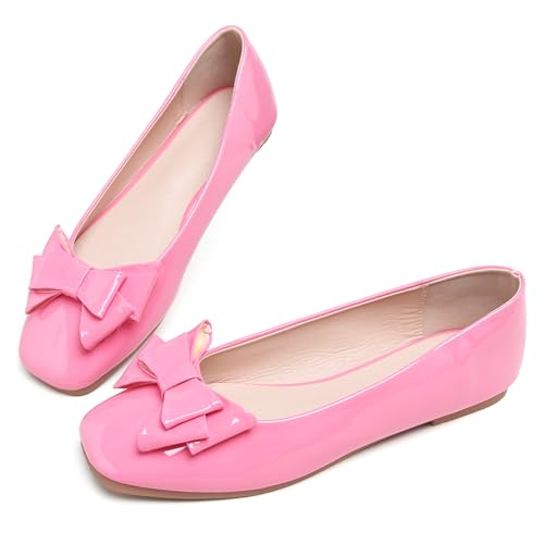 Image of Dear Time Women's Casual Foldable Ballet Flats Square Toe Ballerina Flats Shoes Comfortable