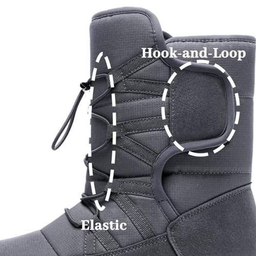 Maylrvjv Men's Snow Boots Warm Fur Lined Anti-Slip Wear-Resistant Comfy Walking Winter Outdoor Boot2