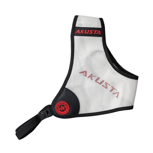 DeeRace Archery Chest Guard, Adjustable Lightweight Breathable Chest Protector for RH Archer (White, L)