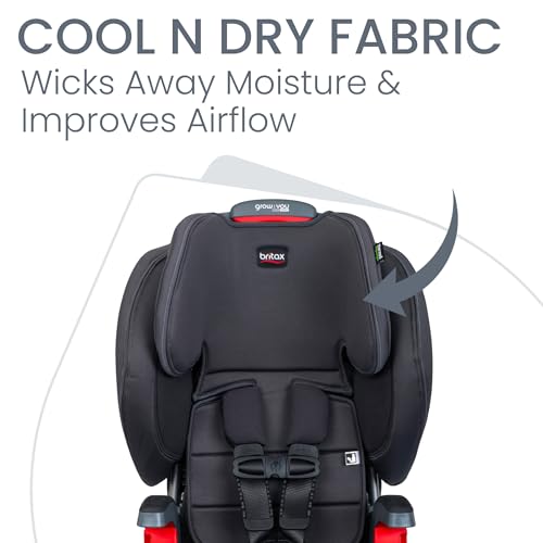 Image of Britax Grow with You ClickTight Harness-2-Booster Car Seat, Cool N Dry - Cool Flow Moisture Wicking Fabric