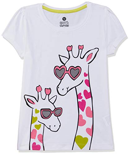 Image of Clotth Theory Girls Super Combed Cotton Regular Fit Round Neck Printed Short Sleeve Tshirt -Combo Pack of 5