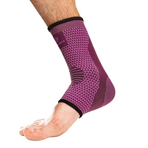 Achilles Tendon Support for Women, Ankle Compression Sleeve For Running, Tendonitis and Flat Feet Relief, Plantar Fasciitis Sock (Fuchsia Purple, Unisize)
