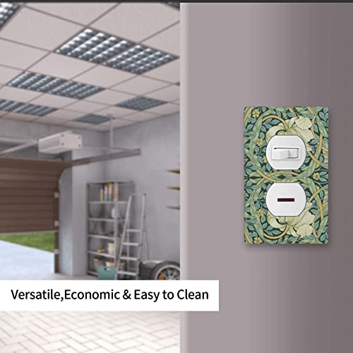 William Morris Molly Duplex Outlet Light Switch Cover Classic Wall Plate Faceplate Outlet Covers For Indoor Outdoor Home Kitchen Decorative, (72) #TOP6