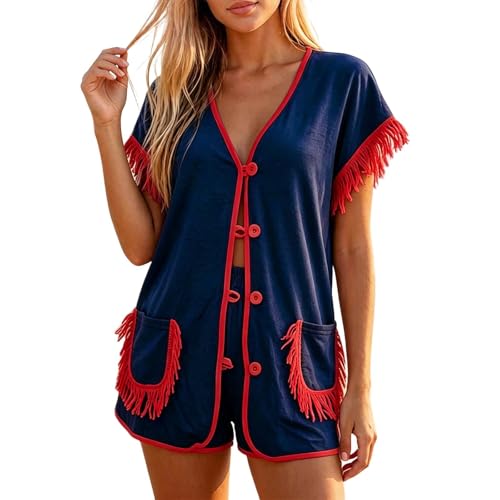 Pyjama court pour femme idéal pour vos soirées d'été détendues