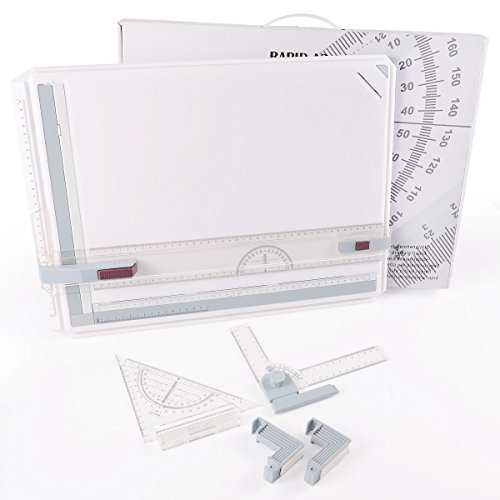 Pro - Mesa de dibujo de calidad, tamaño A3, con movimiento paralelo y ángulo ajustable